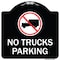 Signmission No Truck No Truck Parking WithHeavy-Gauge Aluminum Architectural Sign, 18" x 18", BW-1818-23560 A-DES-BW-1818-23560 - alternate 1